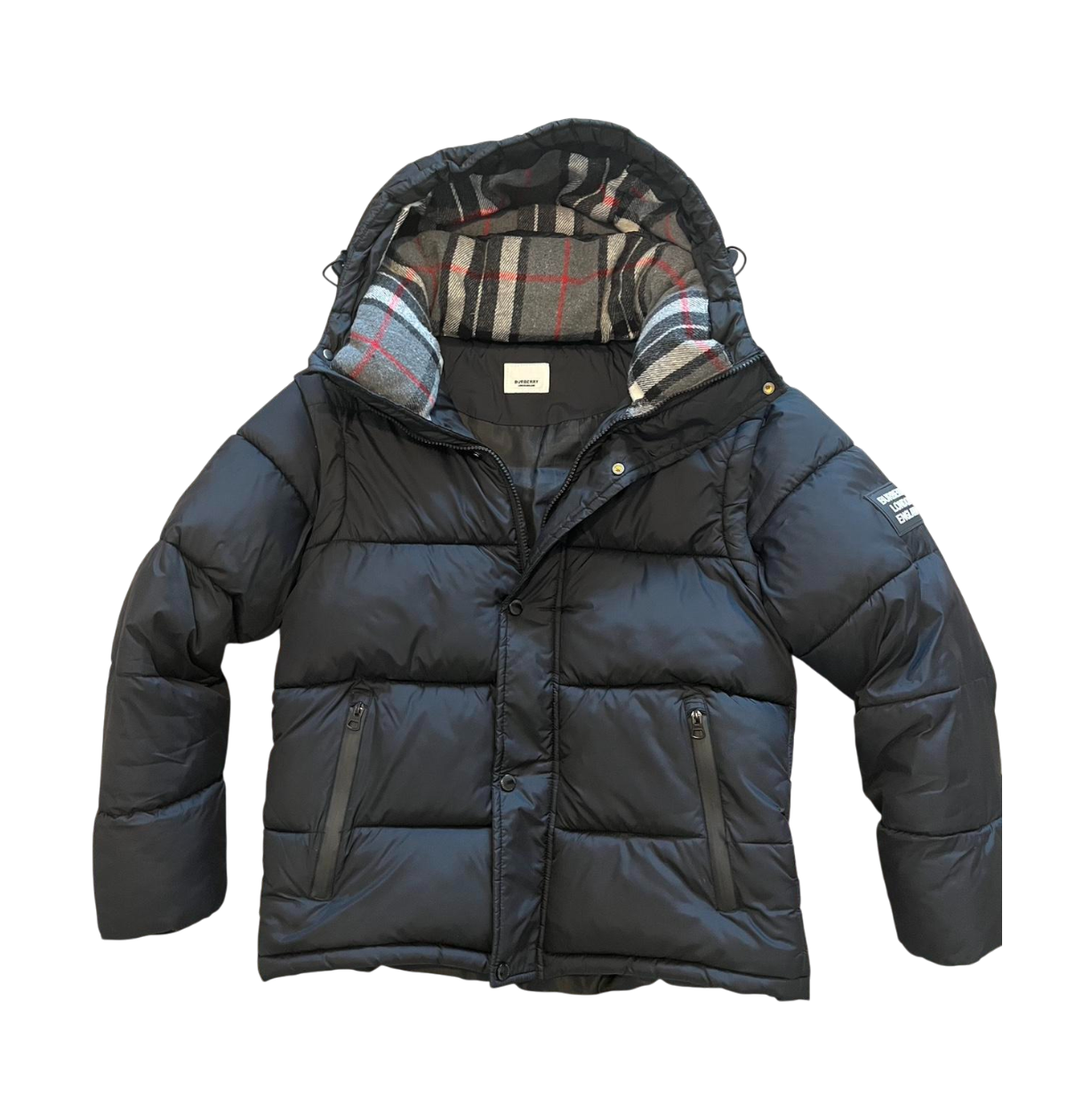 Burberry Puffer Coat Red Hood